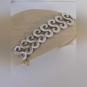 Vintage 1960 Vendom Silver Cuff Bracelet